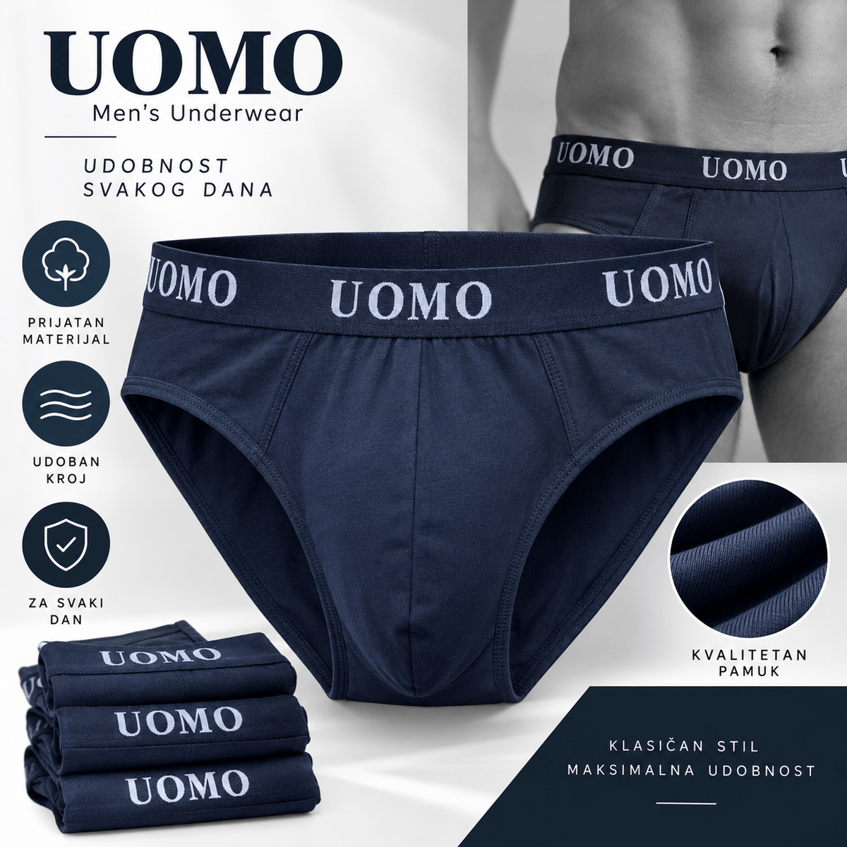 Muške slip gaće – paket 6 ili 12 komada