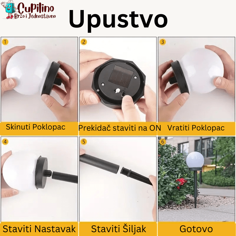 Dekorativne LED Solarne Lampe 3 Komada u Pakovanju.