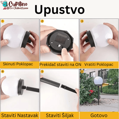 Solarne Okrugle Lampe 4 Komada u Pakovanju.