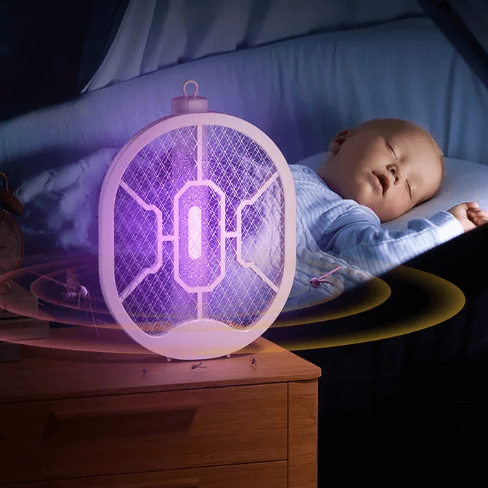 Električni reket za komarce i muve – 2 u 1 rešenje za insekte!