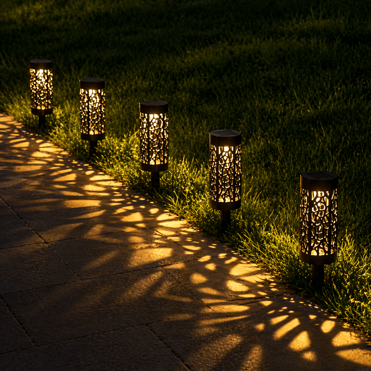 Baštenske solarne lampe – set od 6 komada