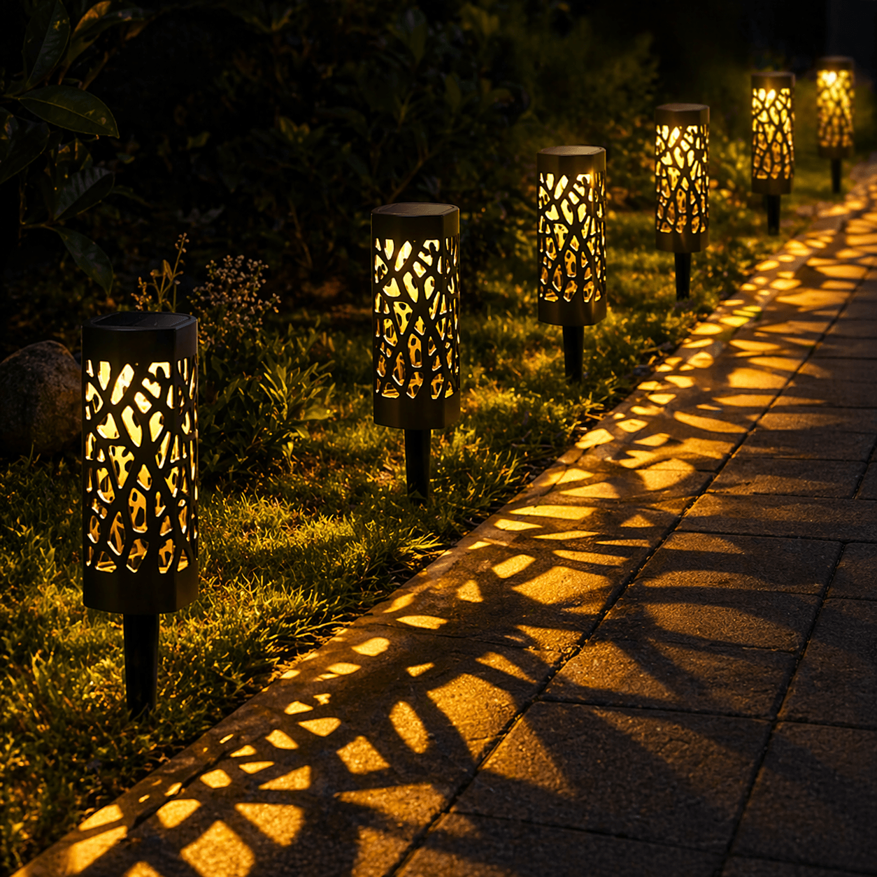 Baštenske solarne lampe – set od 6 komada